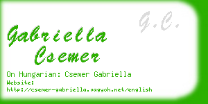 gabriella csemer business card